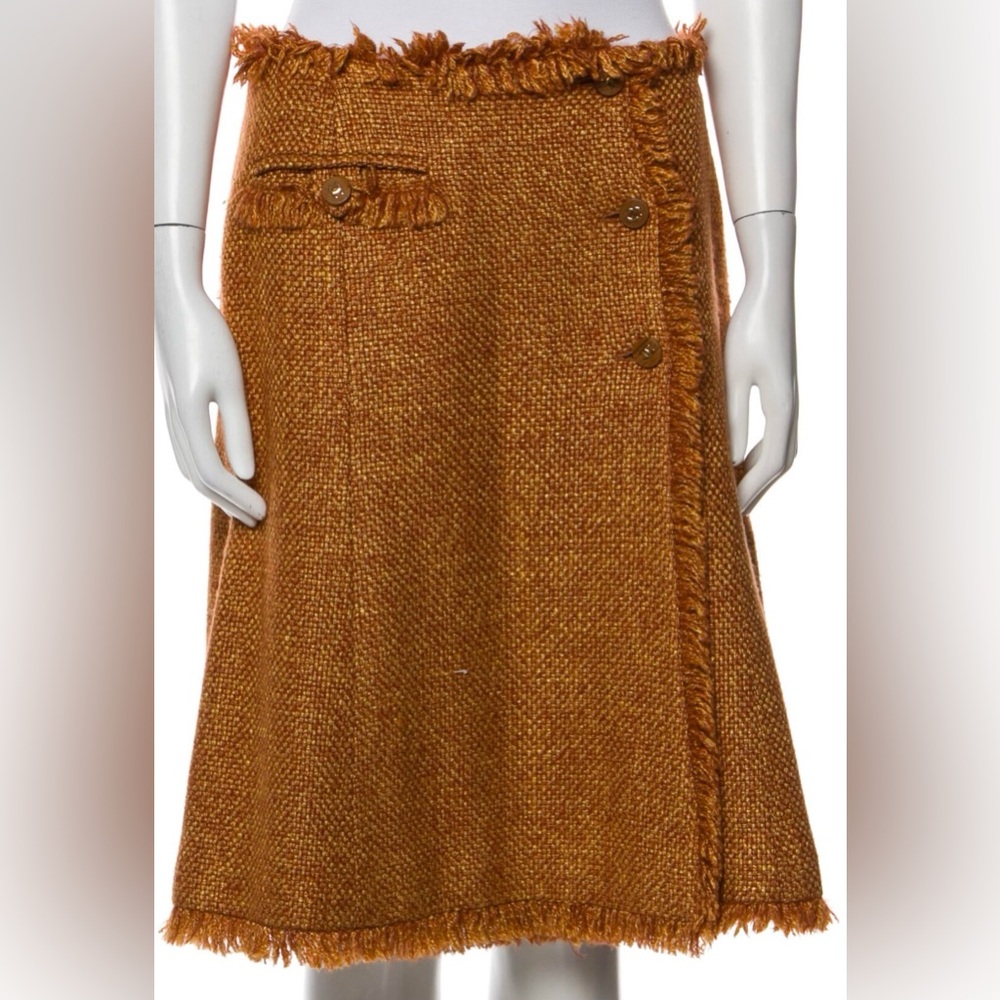 Chanel Brown Tweed Skirt
